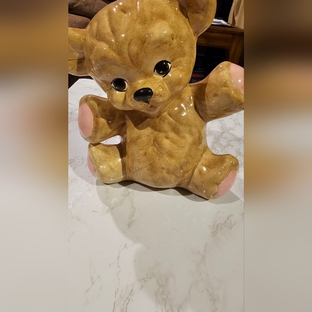 Ceramic teddy bear figurine